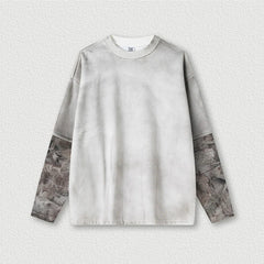Y2K Origin 340gsm Essentials Desert Camo Mock Long Sleeve T Shirt