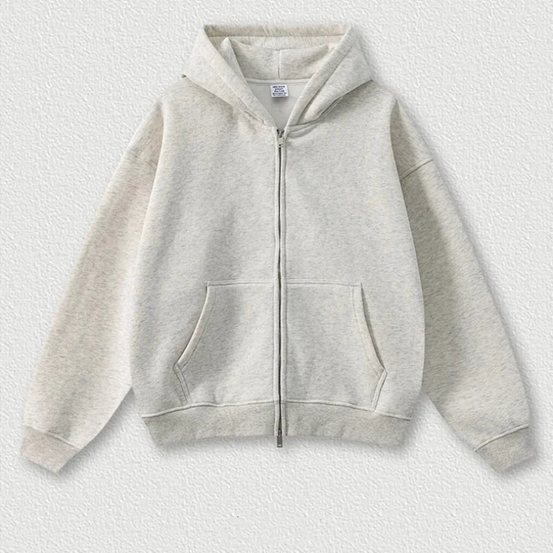 Y2K Origin 345gsm Boxy Fit Zip Up Hoodie