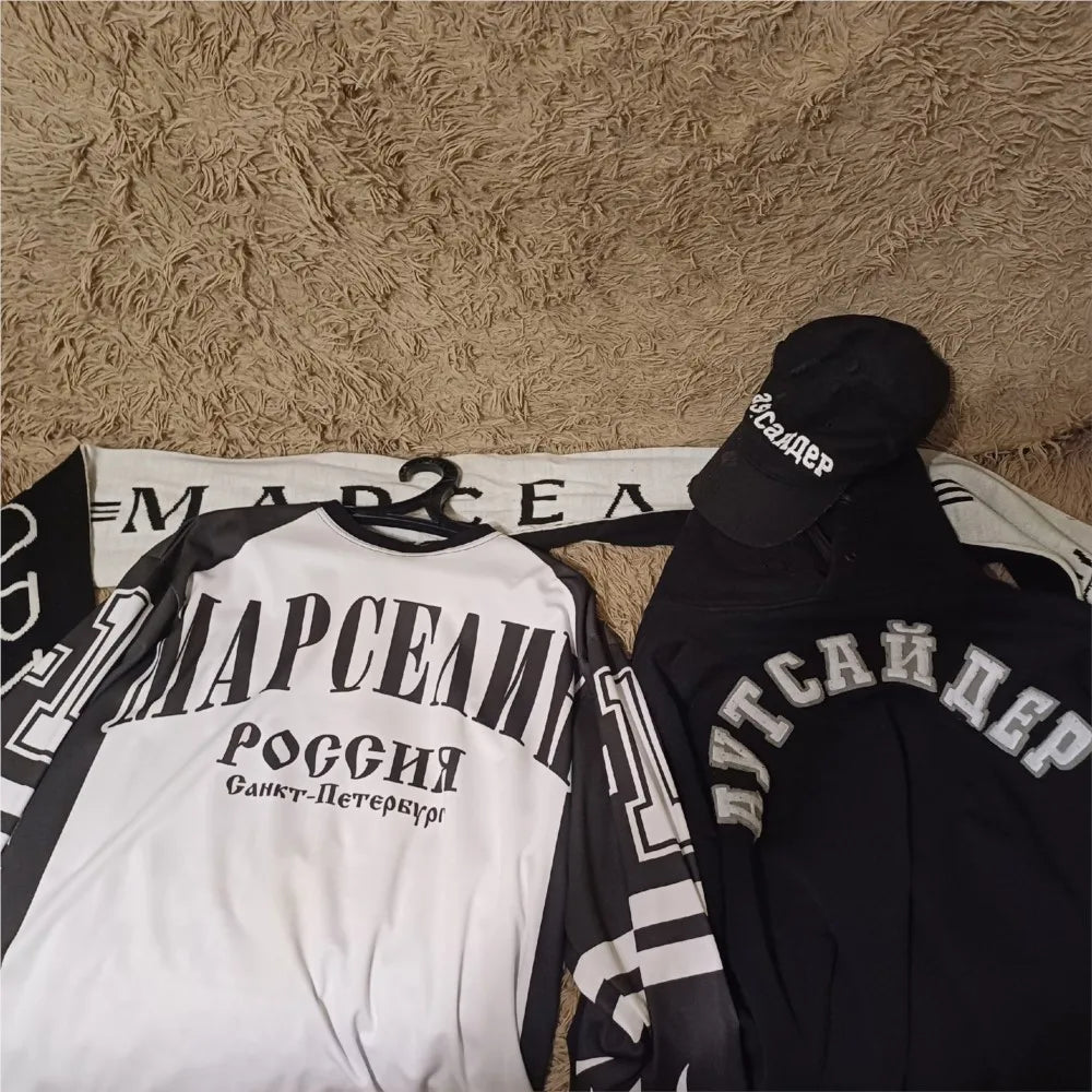 Y2K Oversized Jersey Long Sleeve Top T-Shirt