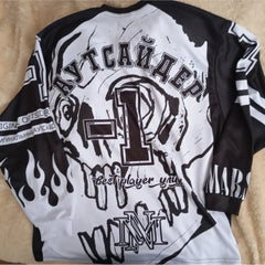 Y2K Oversized Jersey Long Sleeve Top T-Shirt