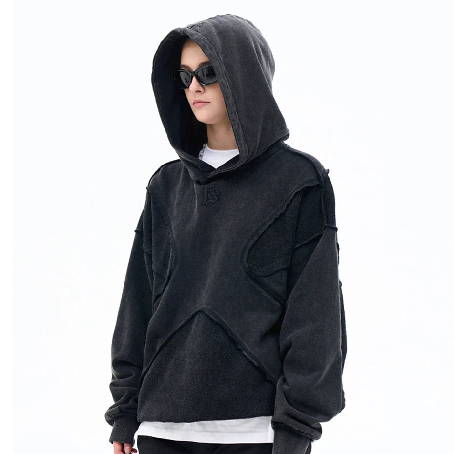 Y2K Rough Cut Segmented Hoodie