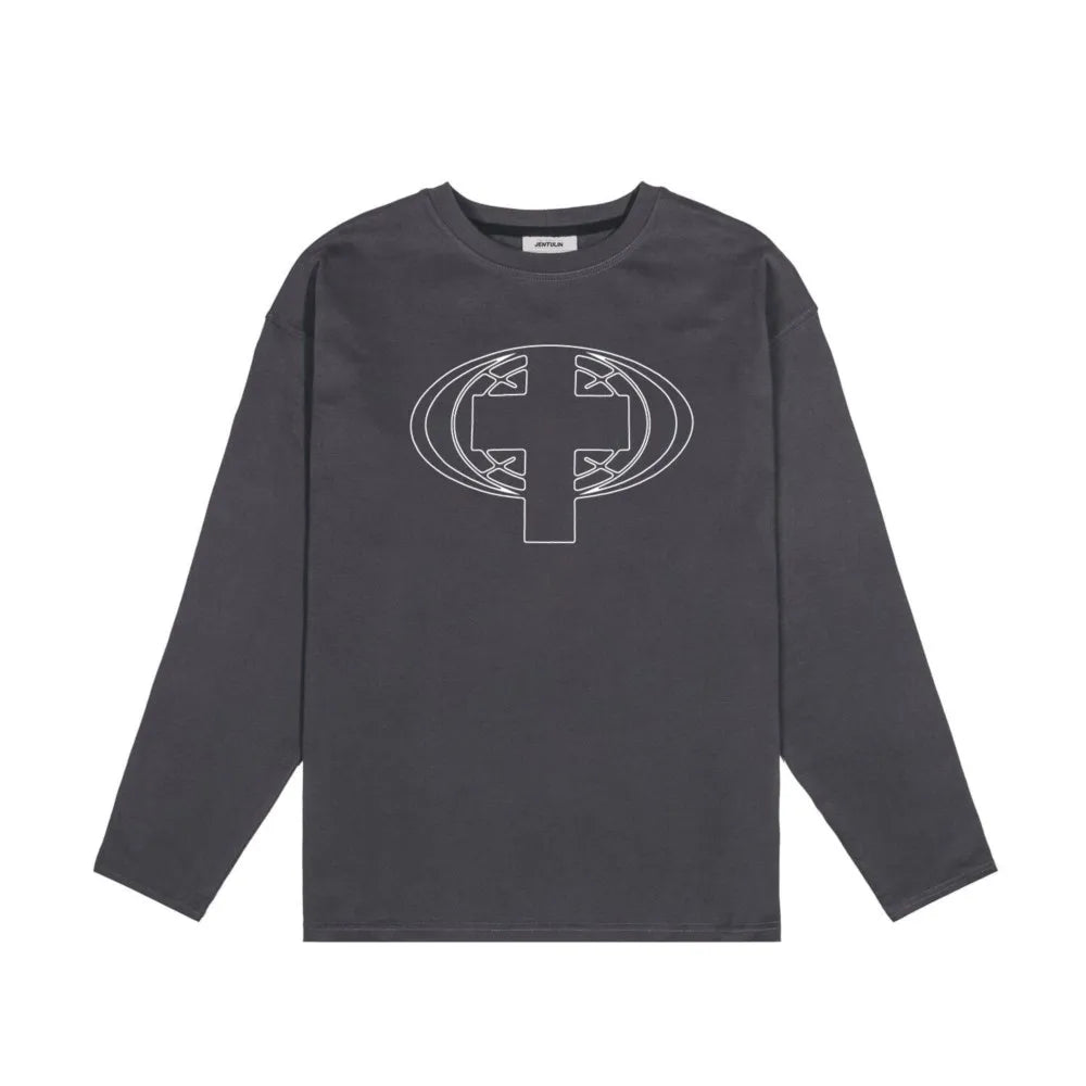 Y2K Satan Club Graphic Long Sleeve Top T-Shirt