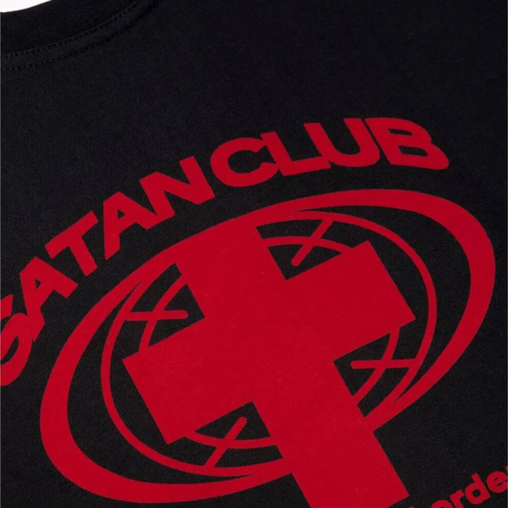 Y2K Satan Club Graphic Long Sleeve Top T-Shirt