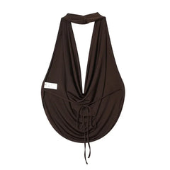 Y2K Sexy Backless Halter Plunge Low Cut Top