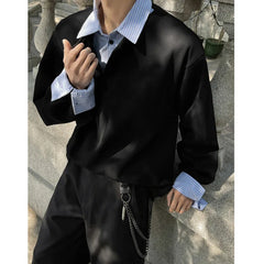 Y2K Spring Fake Two Pieces Jumper Sweater