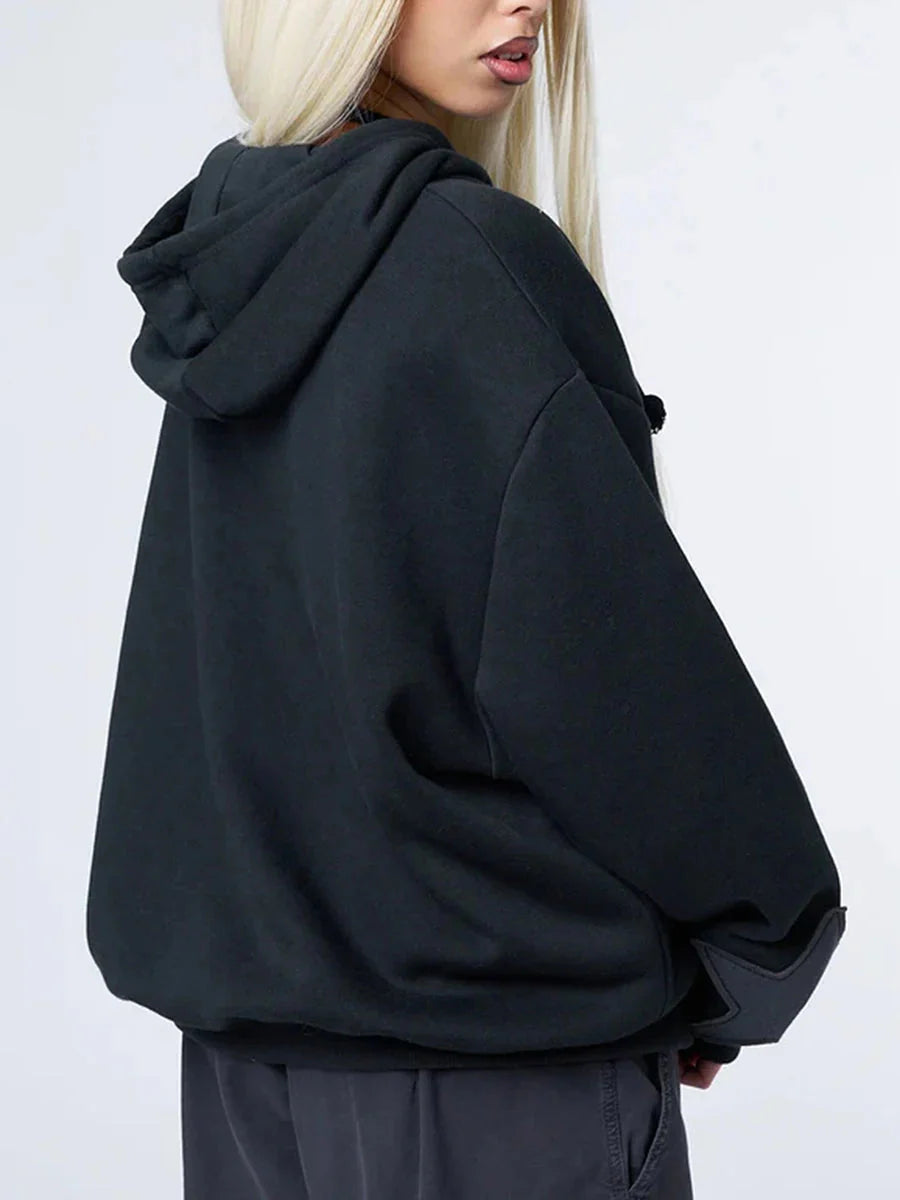 Y2K Star Print Baggy Hoodie