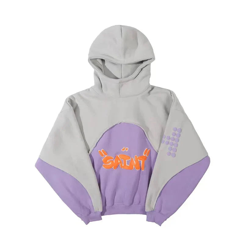 Y2K Stitch Work Foam Hoodie