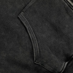 Y2K Washed Structured Full Zip Up Hoodie