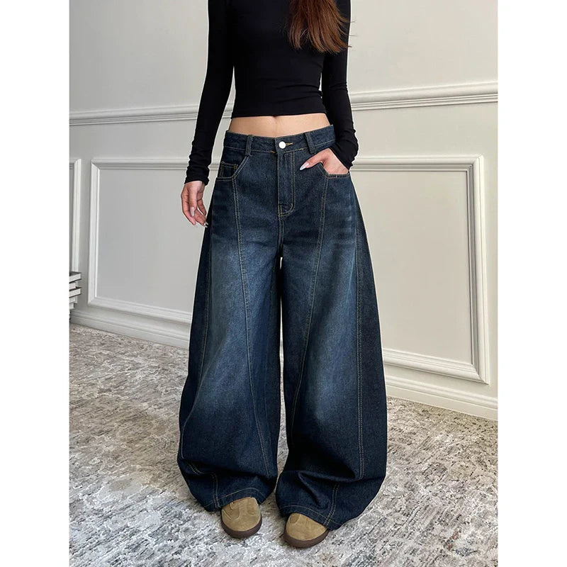 Y2K Wide Leg Baggy Denim Boot Cut Barrel Jeans