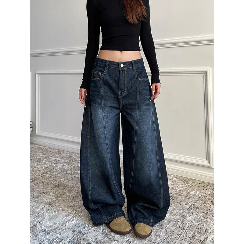 Y2K Wide Leg Baggy Denim Boot Cut Barrel Jeans