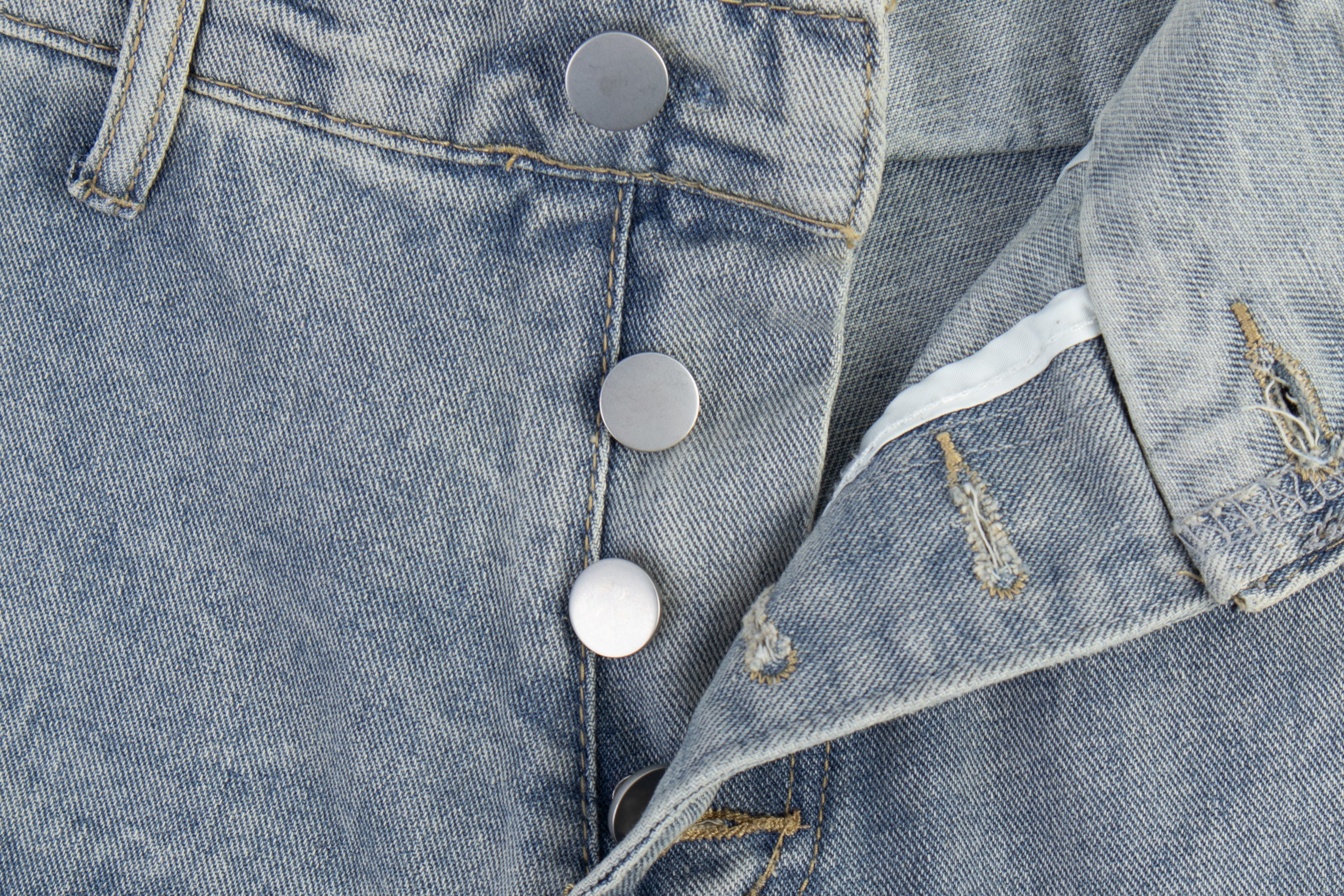 CapCabin Distressed Panel Denim Pants