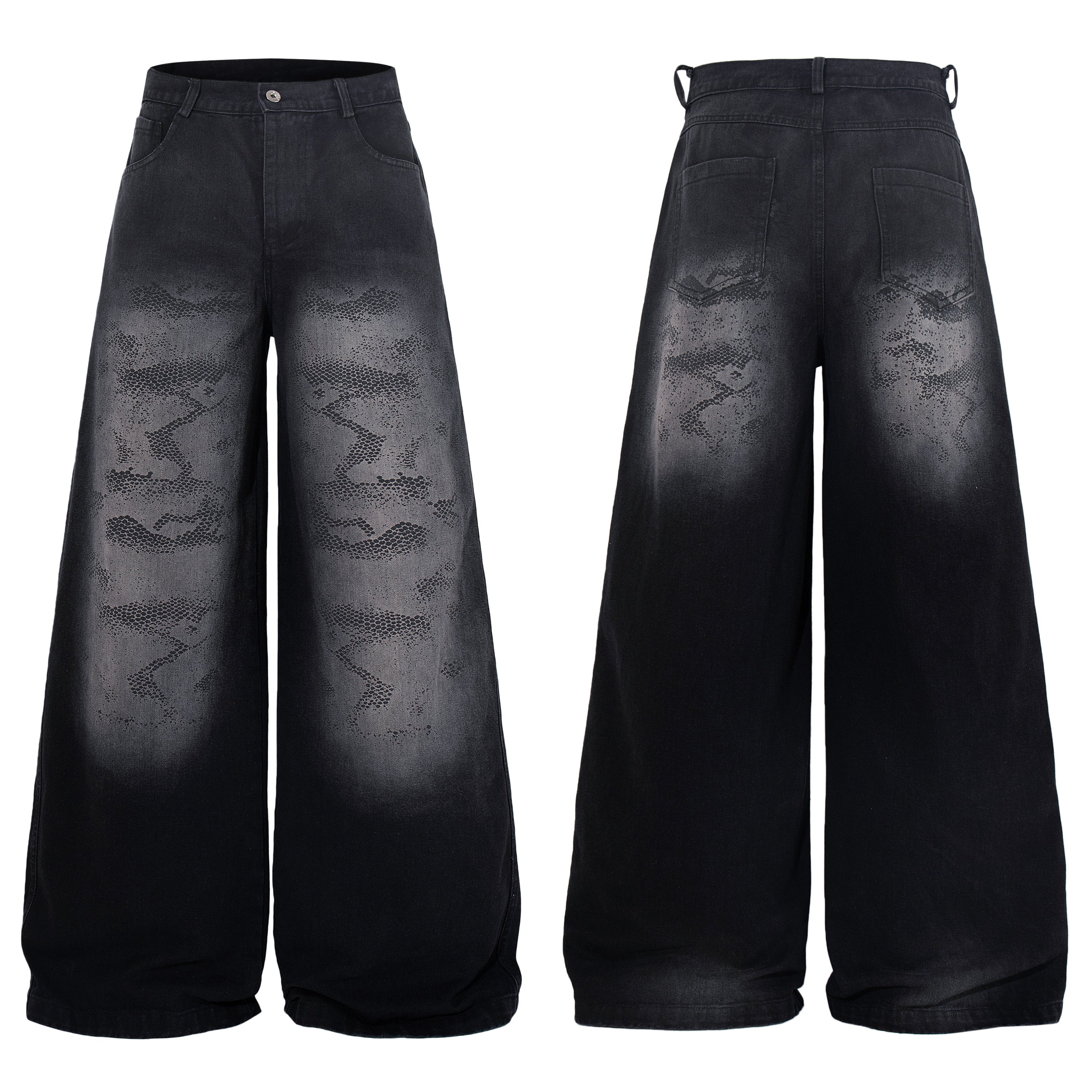 CapCabin Shadow Camo Wide-Leg Pants