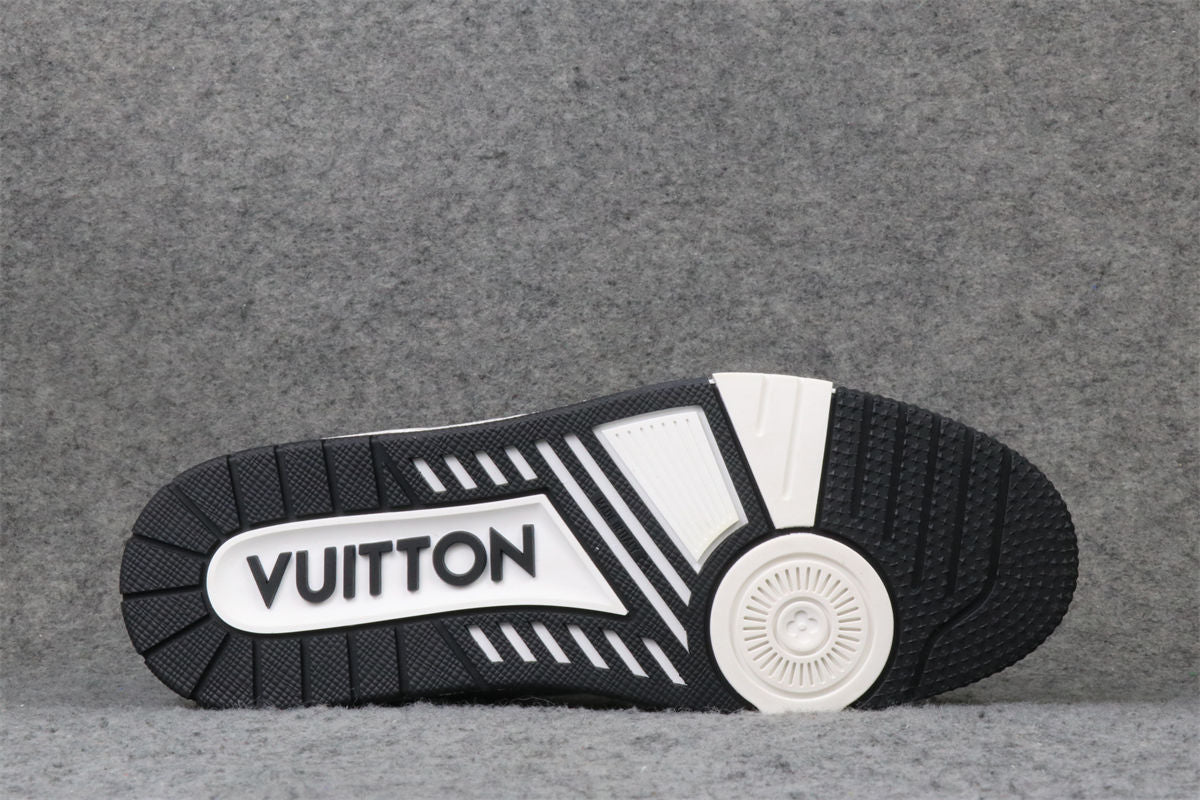 LV Trainer Low 'Velcro Strap - Black Monogram Denim'