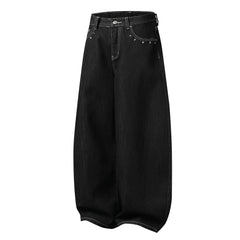 CapCabin “Angel Wing Wide-Leg Denim Jeans”