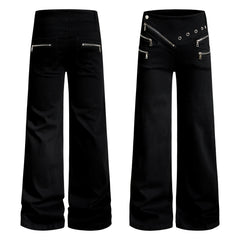 CapCabin Zipper Detail Flared Pants