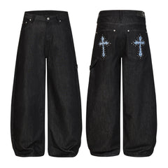 CapCabin Cross Pocket Wide-Leg Jeans