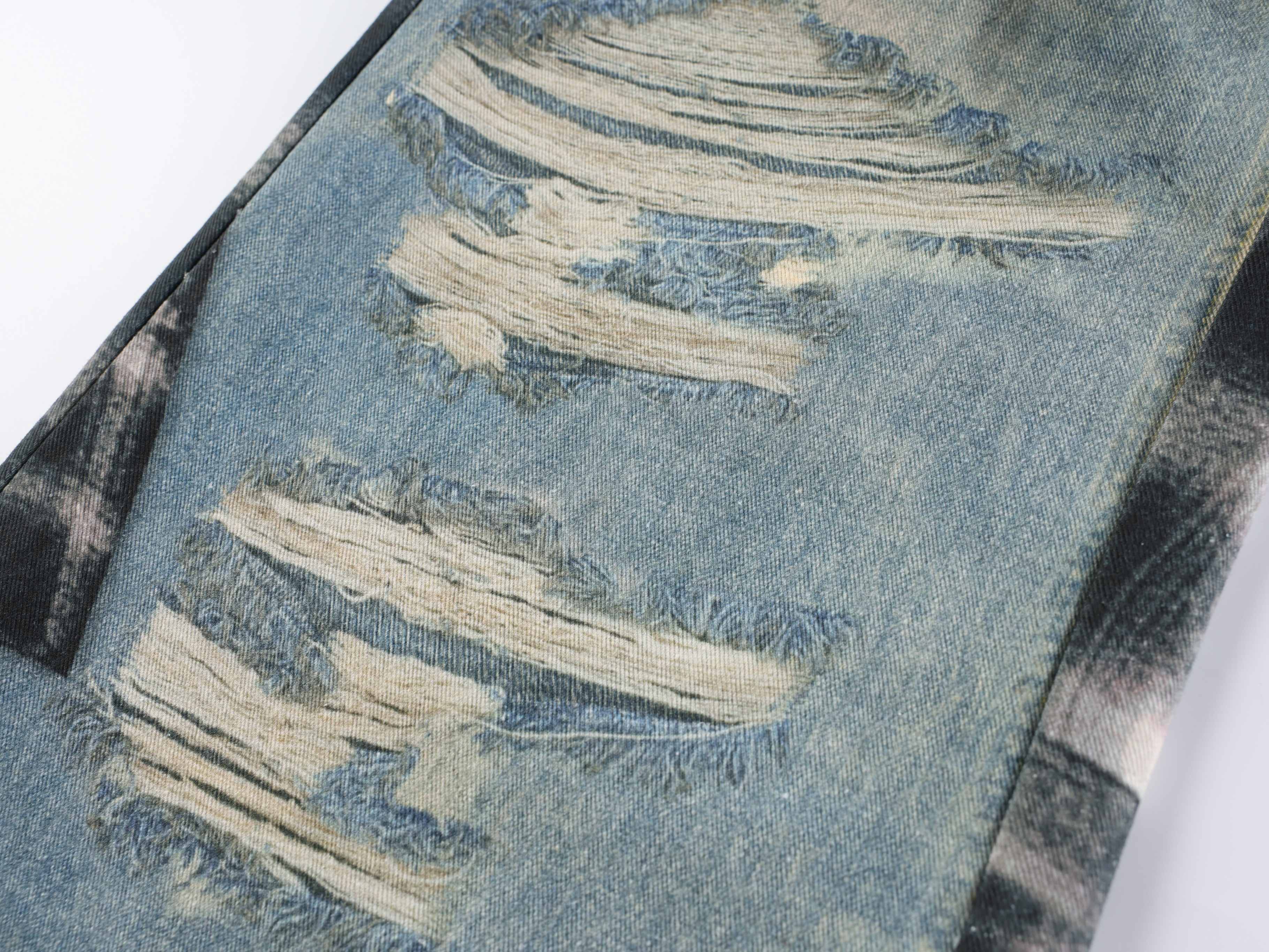 CapCabin “Layered Flannel Patchwork Balloon Jeans”