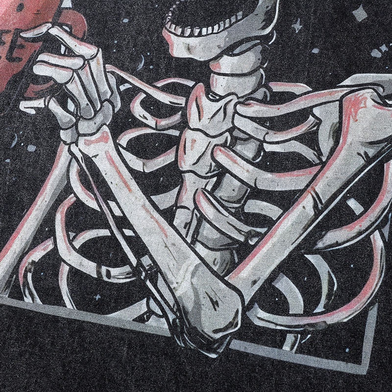 Alive Skull Skeleton Graphic Y2K Tees