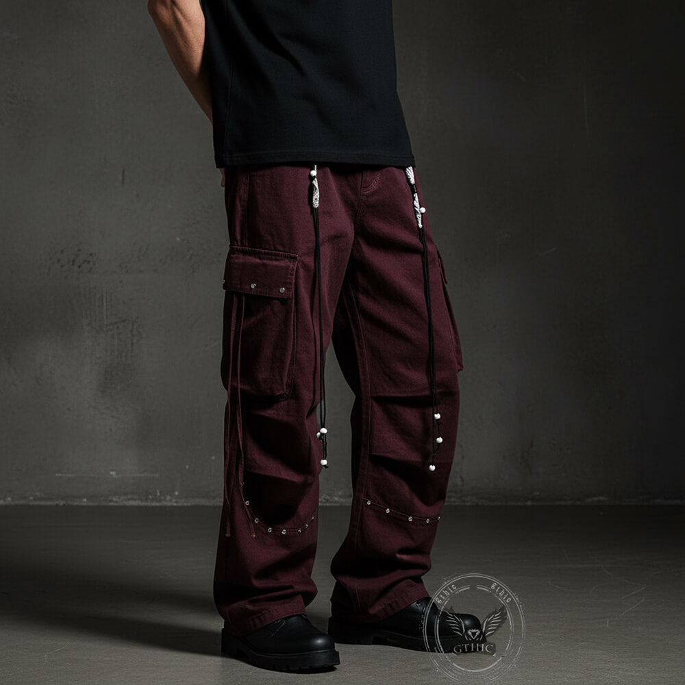 American Street Multi-Pocket Straight-Leg Cargo Pants