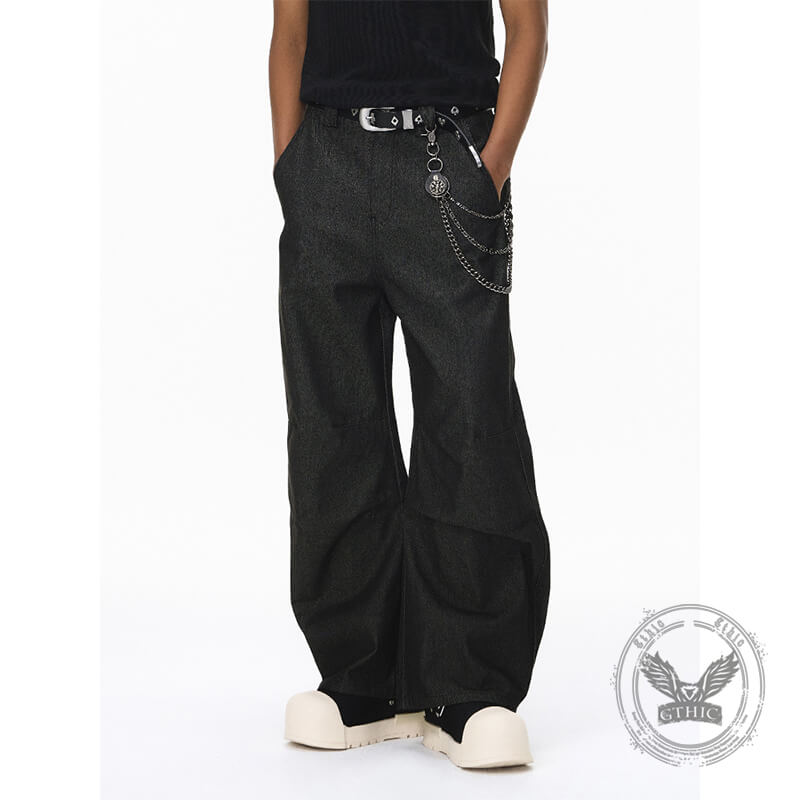 American Street Solid Color Machete Casual Jeans