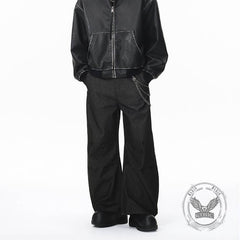 American Street Solid Color Machete Casual Jeans
