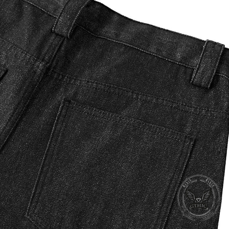 American Street Solid Color Machete Casual Jeans