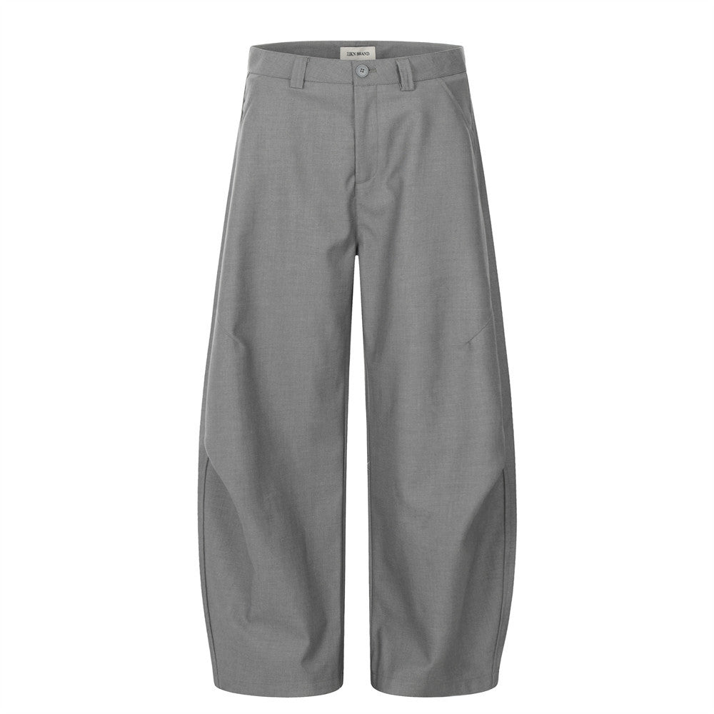 American Style Solid Color Wide-Leg Scimitar Pants