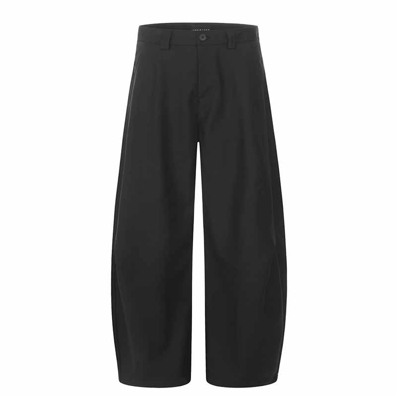 American Style Solid Color Wide-Leg Scimitar Pants