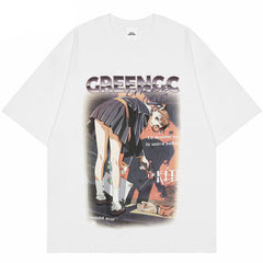 Anime Girl Killer Graphic Y2K Tees