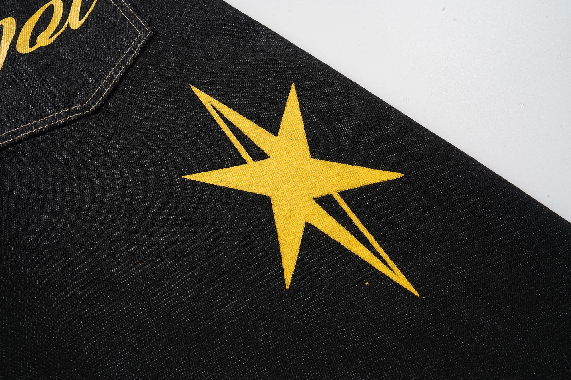 CapCabin Star Script Wide-Leg Jeans