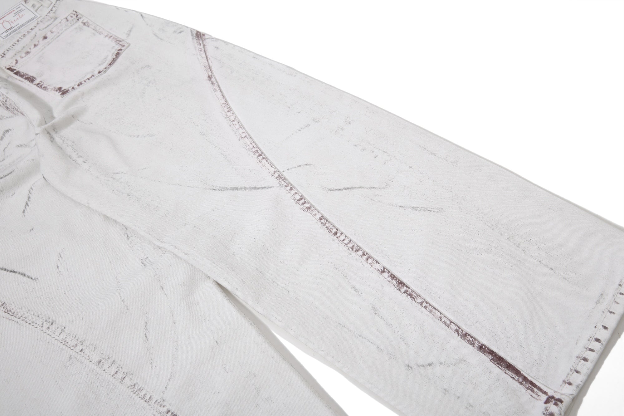 CapCabin Washed Panel Denim Pants
