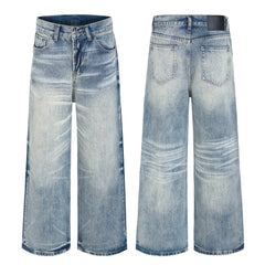 CapCabin Vintage Washed Wide-Leg Jeans