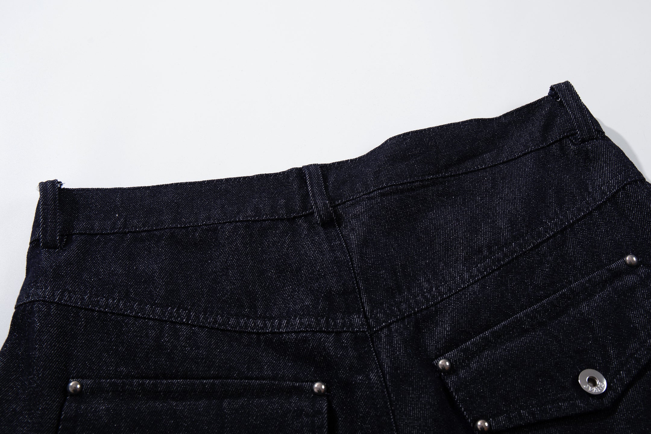 CapCabin Panel Construction Wide Leg Denim Pants