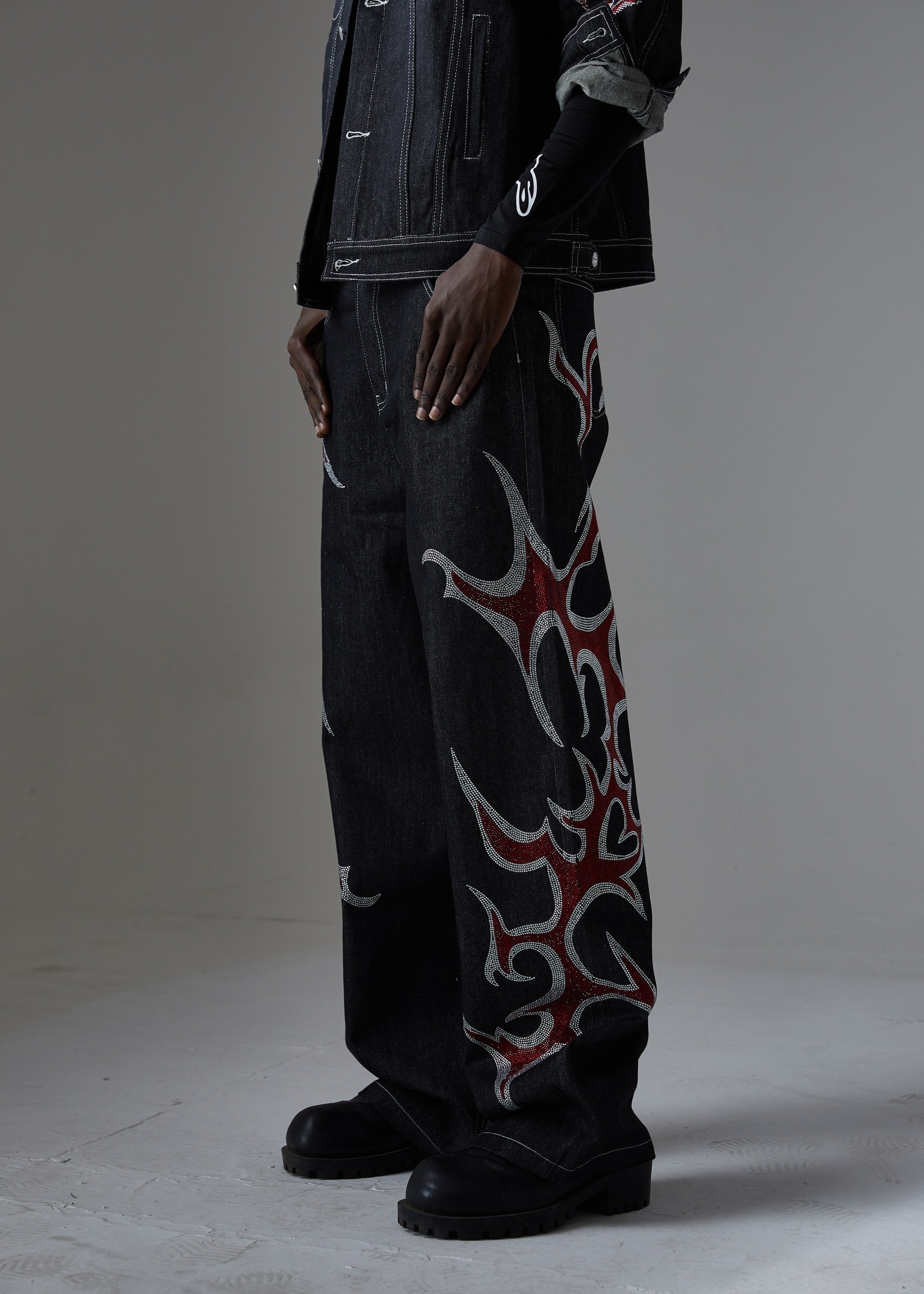CapCabin Graphic Denim Pants