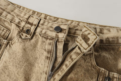 CapCabin “Vintage Distressed Panel Jeans”