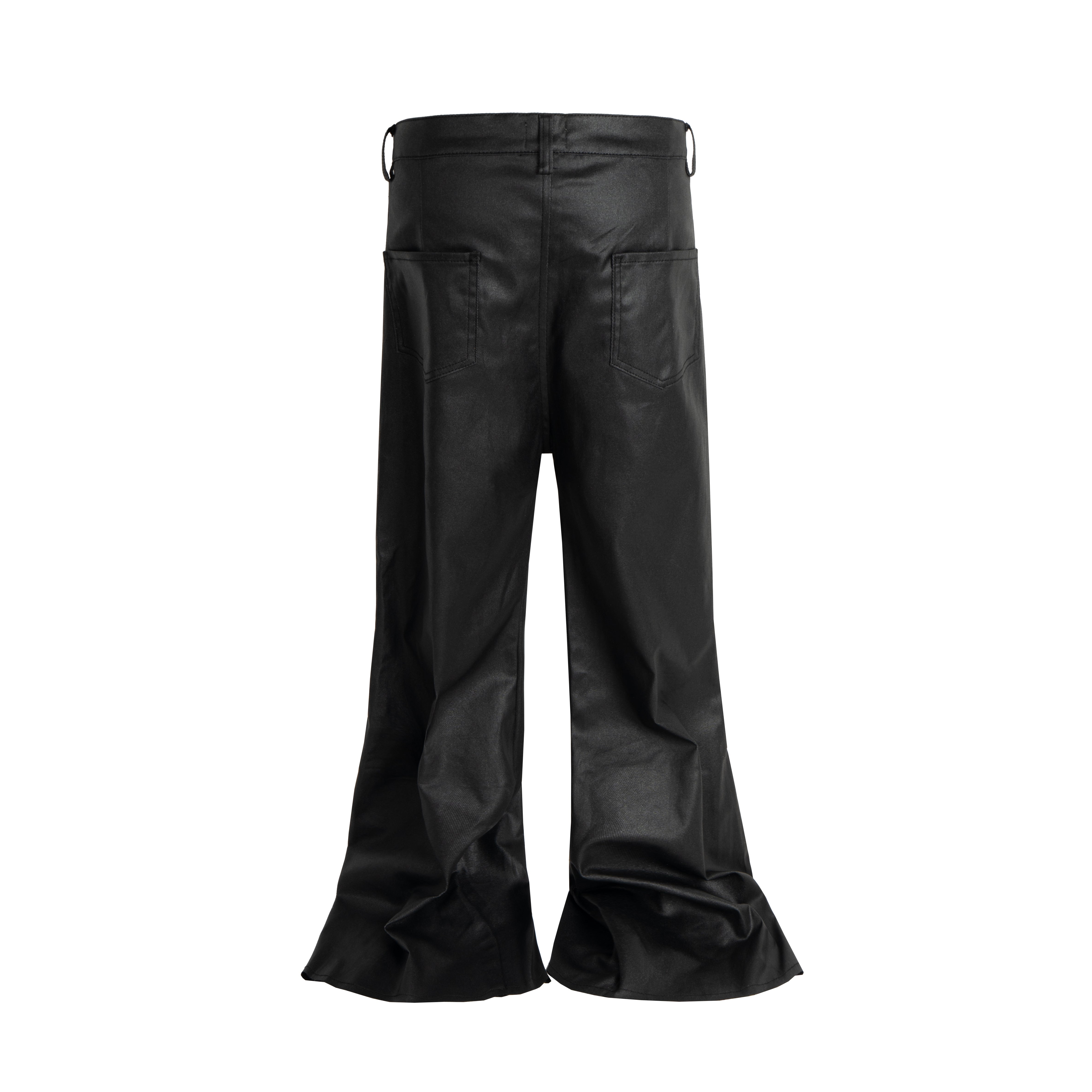CapCabin Blade-Cut Zip Leather Pants