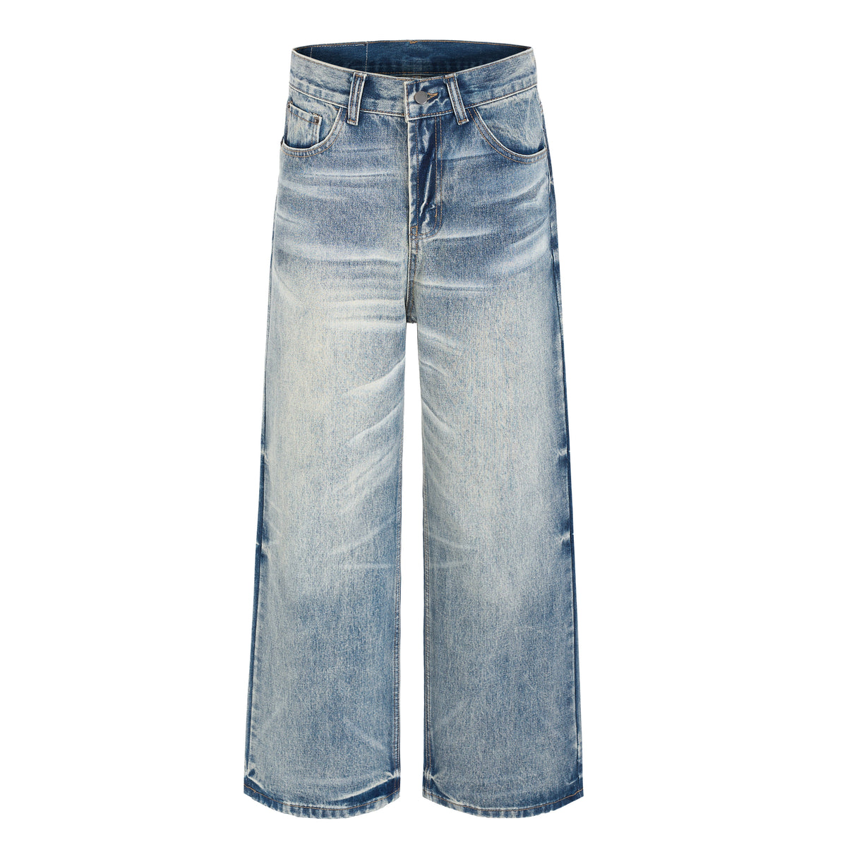 CapCabin Vintage Washed Wide-Leg Jeans