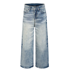 CapCabin Vintage Washed Wide-Leg Jeans