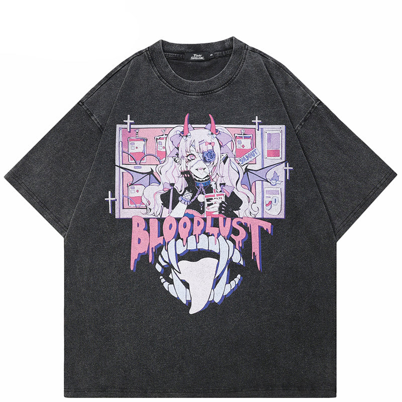 Black Graphic T Shirts Y2K