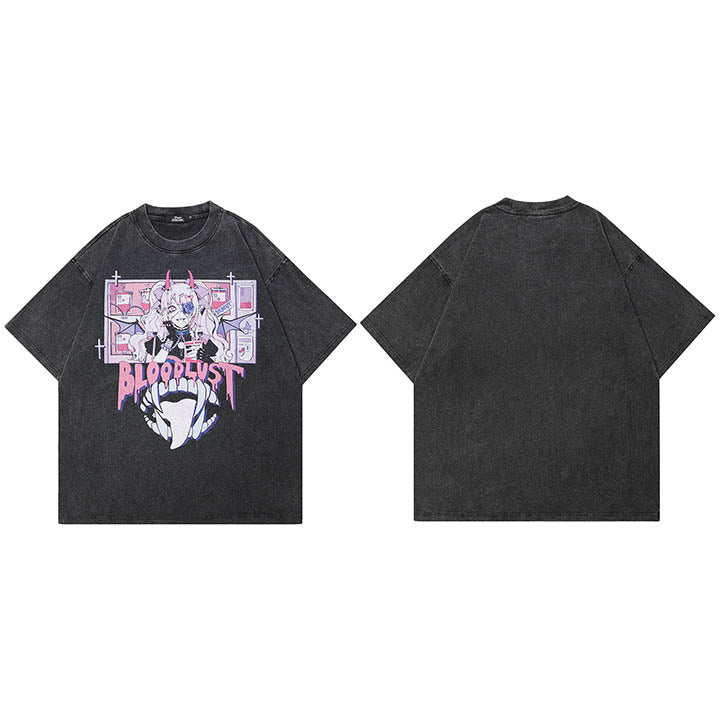 Black Graphic T Shirts Y2K