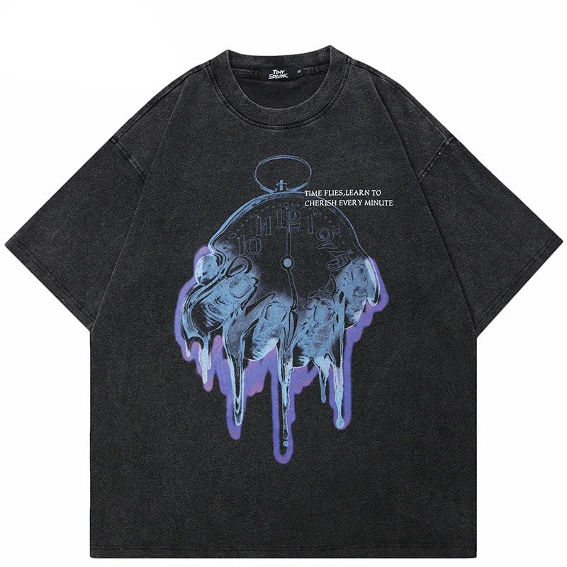 Black Y2K Aesthetic Graphic T Shirt