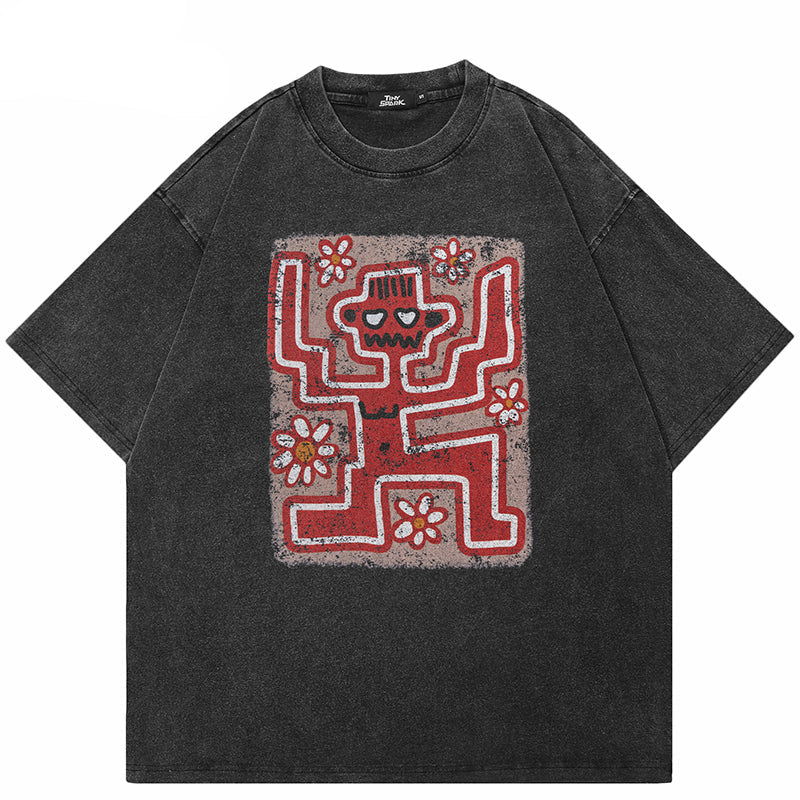 Black Y2K Graphic Tees