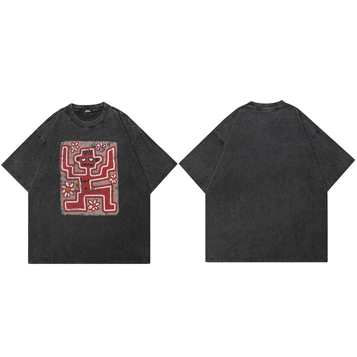 Black Y2K Graphic Tees