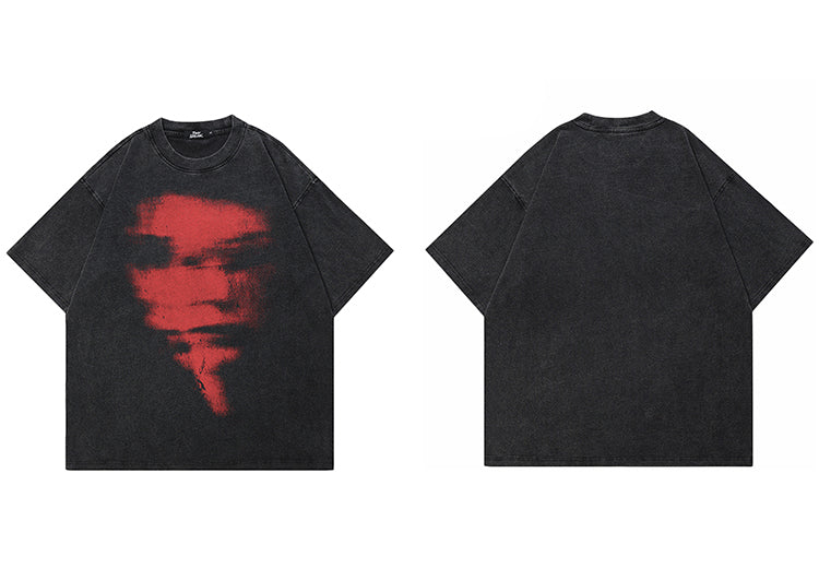 Blurry Faces Graphic Y2K Tee