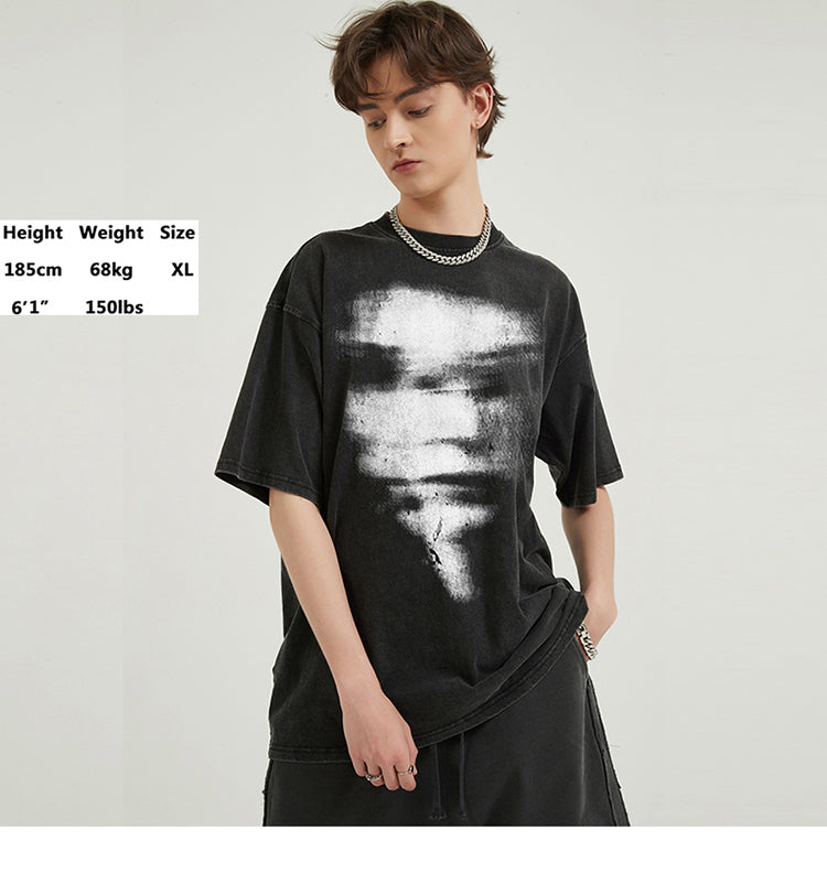 Blurry Faces Graphic Y2K Tee