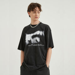 Blurry Letters Vintage Y2K Graphic Tee