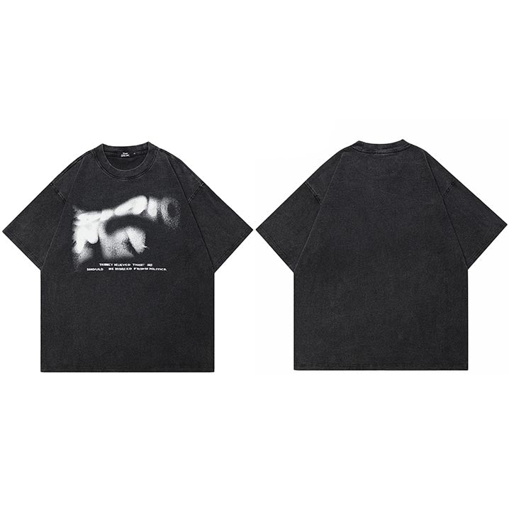 Blurry Letters Vintage Y2K Graphic Tee