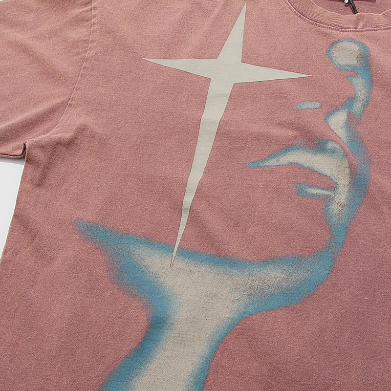 Butterfly Print Y2K Cotton T Shirts
