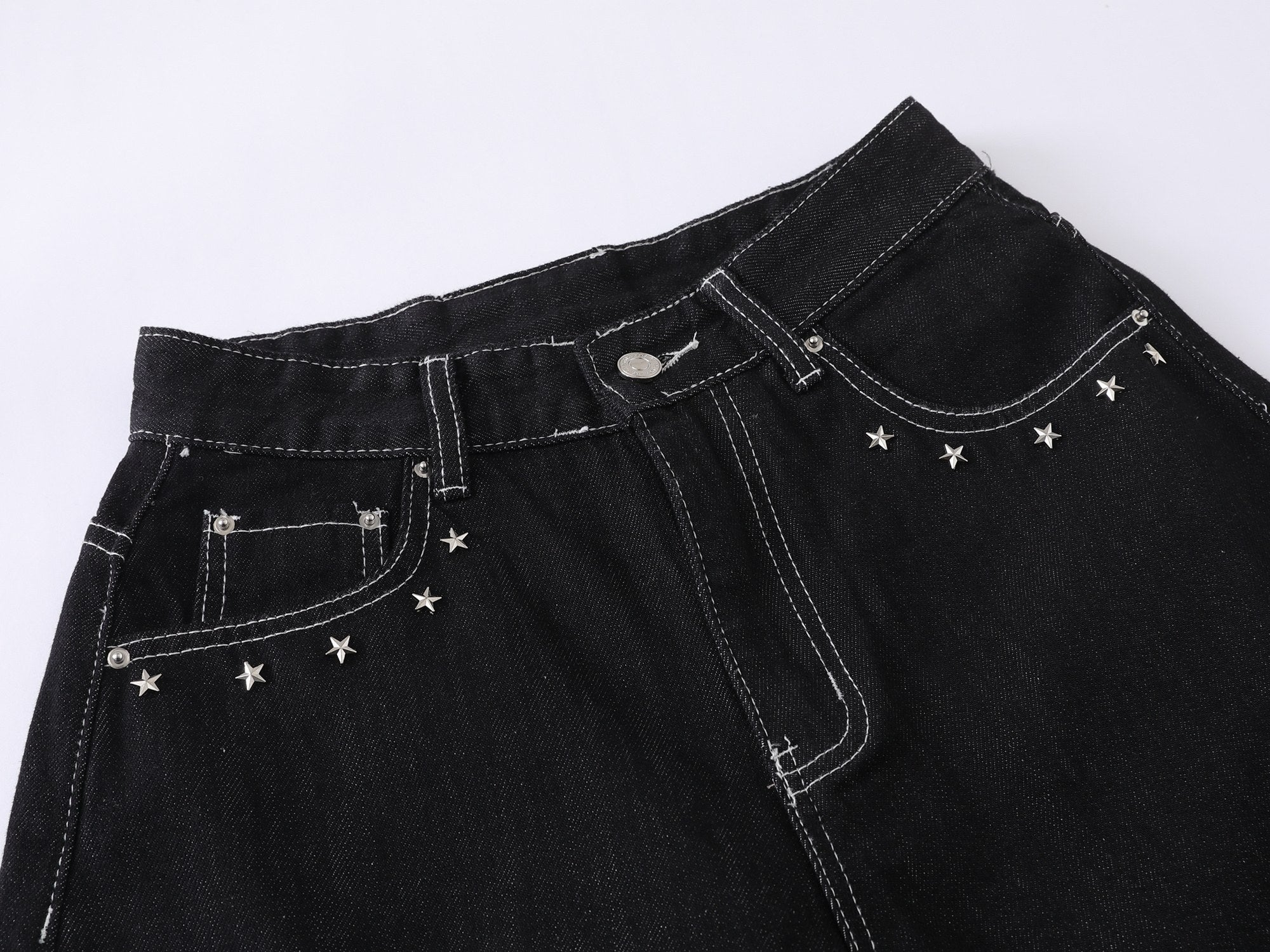 CapCabin “Angel Wing Wide-Leg Denim Jeans”