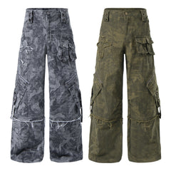 CapCabin Distressed Multi-Pocket Cargo Pants